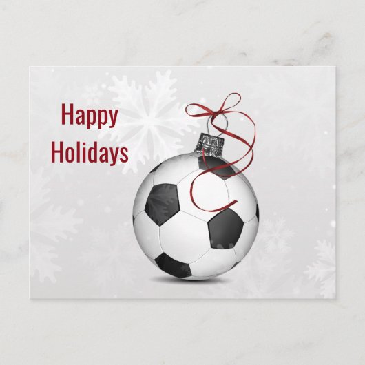voetbal ornament Kerstkaarten Feestdagenkaart (Voorkant)