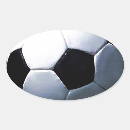 Voetbal Ovale Sticker (Voorkant)