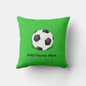 Voetbal over de groene achtergrond kussen (Achterkant)