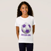 Voetbal Paars en wit T-shirt (Voorkant volledig)