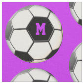 voetbal Paars monogram patroon Stof (Close Up)