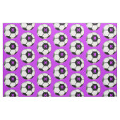 voetbal Paars monogram patroon Stof (Fat Quarter)