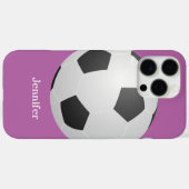 Voetbal, Paarse, persoonlijke naam Case-Mate iPhone Case (Achterkant (horizontaal))