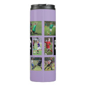 Voetbal Paarse Thermosbeker (Achterkant)