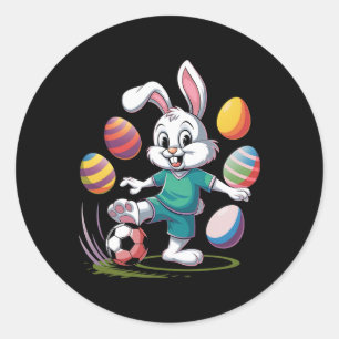 Voetbal Paas Shirt Boys Kinder Paashaas Voetbal Ronde Sticker