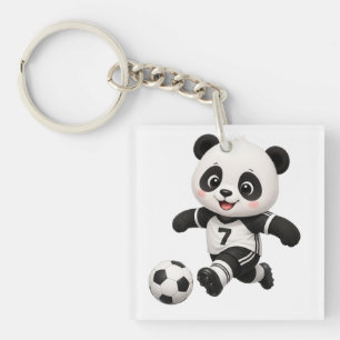 Voetbal Panda Sleutelhanger