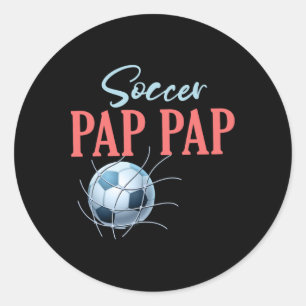 Voetbal Pap Pap Cadeaus Voor Vaderdag Voetbal Fans Ronde Sticker