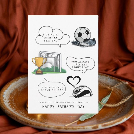 Voetbal Pap Vaderdag Kaart