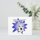 Voetbal papa briefkaart (Staand voorkant)
