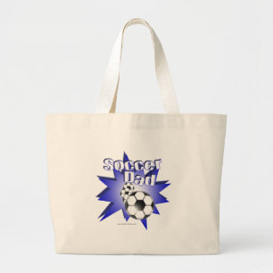Voetbal papa grote tote bag