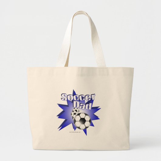 Voetbal papa grote tote bag (Voorkant)