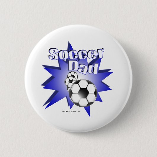 Voetbal papa ronde button 5,7 cm (Voorkant)