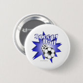 Voetbal papa ronde button 5,7 cm (Voorkant /achterkant)