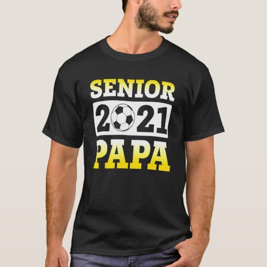 Voetbal Papa Senior 2021 Beste Voor Voetbal Speler T-shirt (Voorkant)