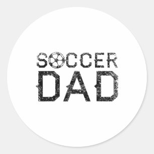 Voetbal Papa Speler Papa Vader 1 Ronde Sticker