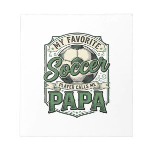 Voetbal Papa Vintage Gravure Shirt Ontwerp_1 Notitieblok