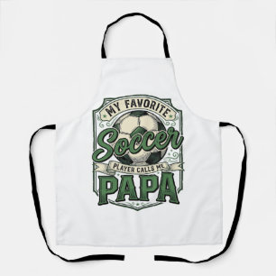 Voetbal Papa Vintage Gravure Shirt Ontwerp_1 Schort