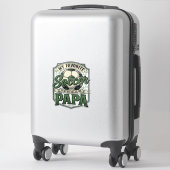 Voetbal Papa Vintage Gravure Shirt Ontwerp_1 Sticker (Koffer)