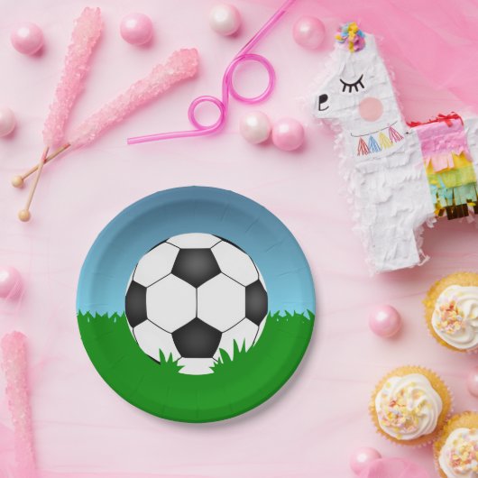 Voetbal Papieren Bordje (Feest)