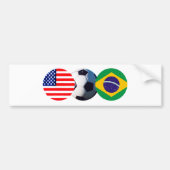 voetbal para & USA Flags J. Gibney The MUSEUM Bumpersticker (Voorkant)