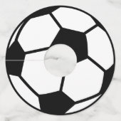 Voetbal partij aangepaste kleur wijnglas labels (Achterkant)