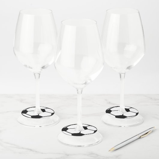 Voetbal partij aangepaste kleur wijnglas labels (Set)
