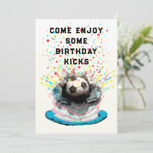 Voetbal-partij Kaart (Staand voorkant)