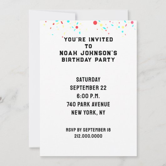 Voetbal-partij Kaart (Achterkant)