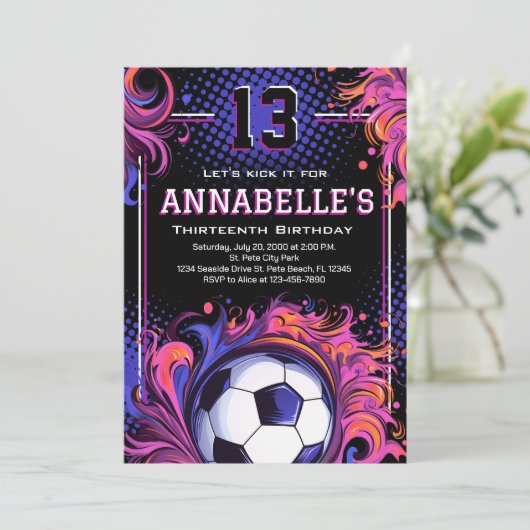 Voetbal-partij Kaart (Staand voorkant)