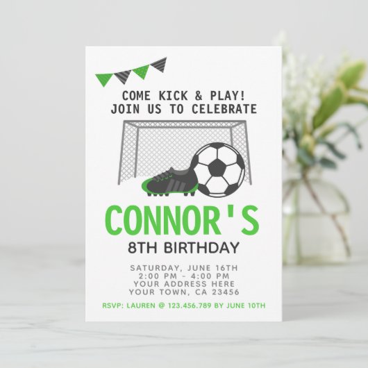 Voetbal-partij Kaart (Staand voorkant)