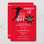 Voetbal-partij Kaart (Voorkant / Achterkant)