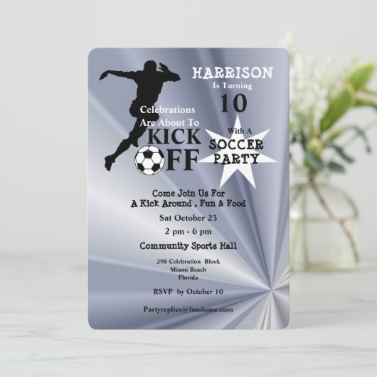 Voetbal-partij Kaart (Staand voorkant)