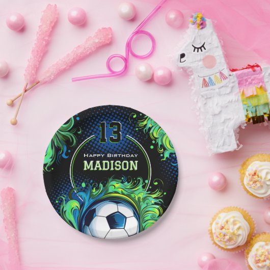 Voetbal-partij Papieren Bordje (Feest)