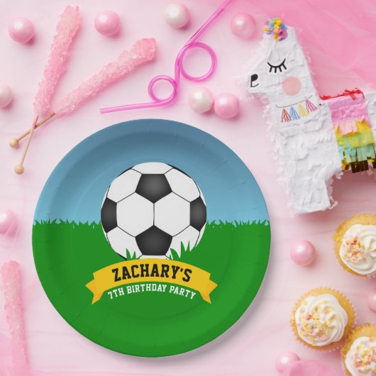 Voetbal-partij Papieren Bordje (Feest)