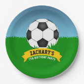 Voetbal-partij Papieren Bordje (Voorkant)