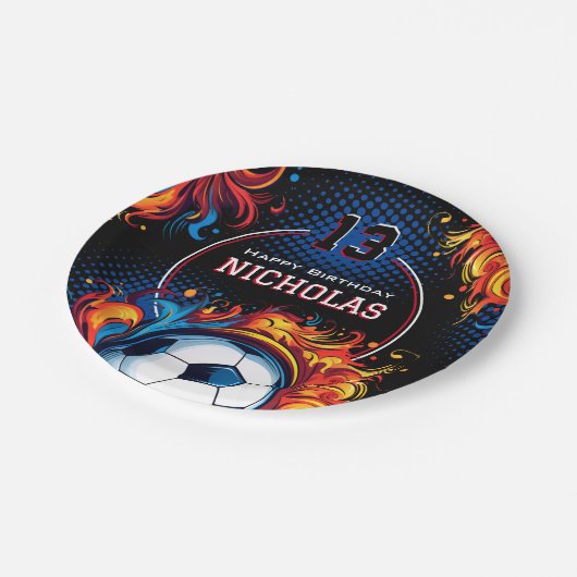 Voetbal-partij Papieren Bordje (Gekanteld)