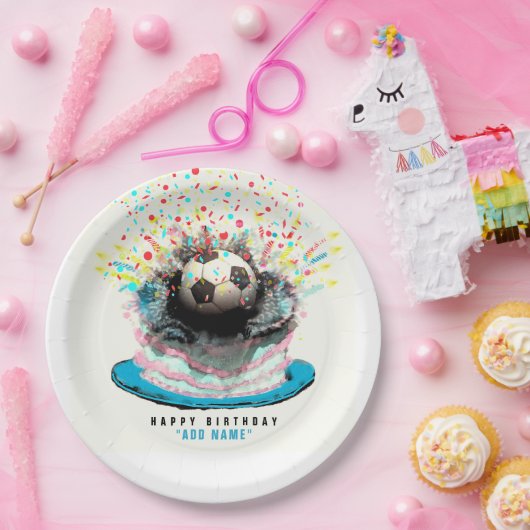 Voetbal-partij Papieren Bordje (Feest)