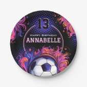 Voetbal-partij Papieren Bordje (Voorkant)