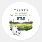 Voetbal-partij Ronde Sticker (Voorkant)