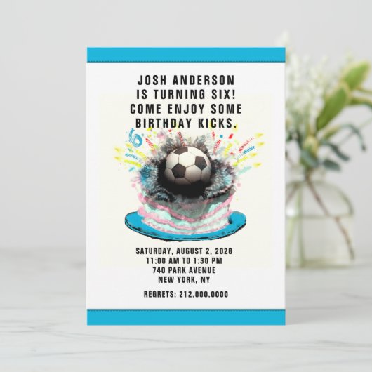 Voetbal-partij Save The Date (Staand voorkant)