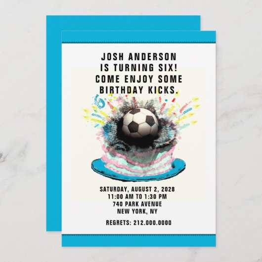 Voetbal-partij Save The Date (Voorkant / Achterkant)