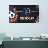 Voetbal-partij Spandoek (Beurs)