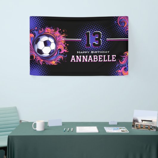 Voetbal-partij Spandoek (Beurs)