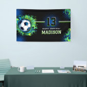 Voetbal-partij Spandoek (Beurs)