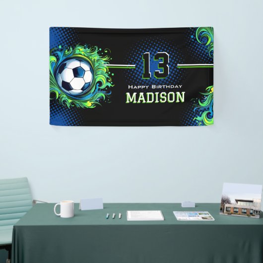 Voetbal-partij Spandoek (Beurs)