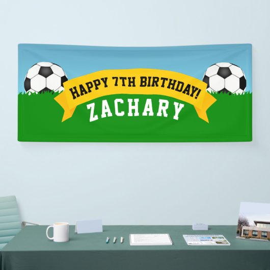 Voetbal-partij Spandoek (Beurs)