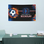 Voetbal-partij Spandoek (Beurs)