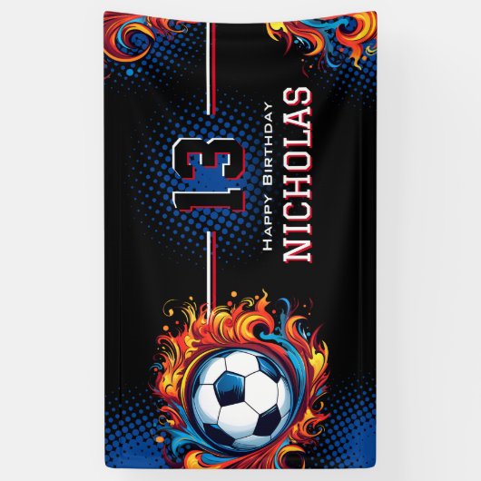 Voetbal-partij Spandoek (Verticaal)