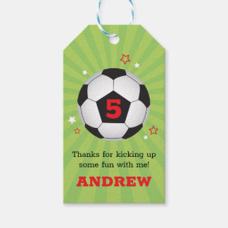 Voetbal Party Dank je Favor Tags Cadeaulabel