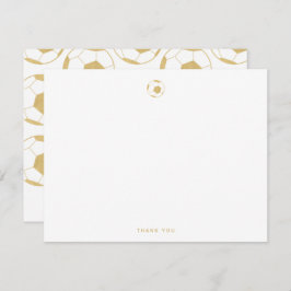 Voetbal Party Dank u Gold Note Kaart